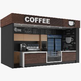 Coffee Kiosk Booth model
